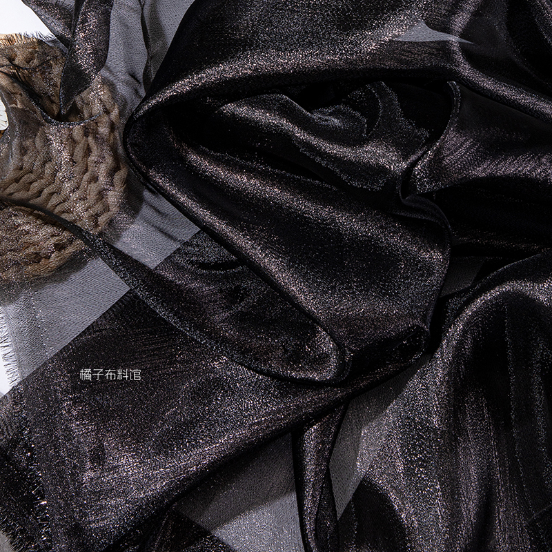 Gradiënt Organza Zijden Gordijn Gouden Bruiloft Kleuterschool Kleding Jurk Creatieve Podiumstof Achtergrondstof: Rose Rood