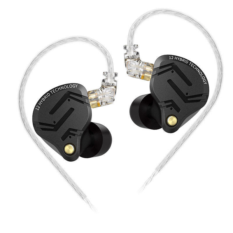 KZ ZS12 PRO X Metalen Koptelefoon 1DD + 5BA Hybride HIFI Bass In Ear Monitor Hoofdtelefoon Muziek Sport Ruisonderdrukkende Headset Aankomst: Rood