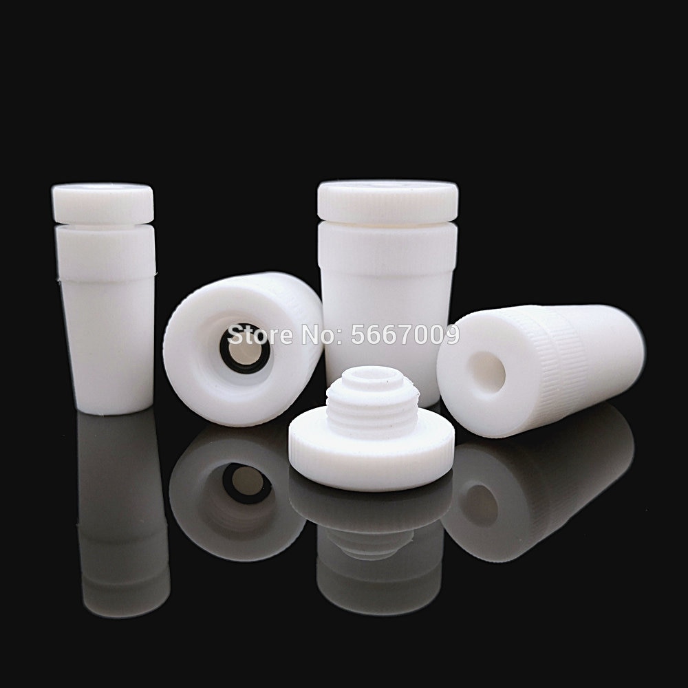 Tapón de teflón PTFE de laboratorio 14/19/24/29/34/40/45/50 # apto para varilla de estrás PTFE, tope sólido, agitador a juego