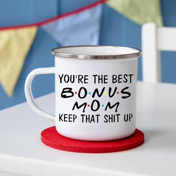 Meilleurs Bonus Maman Tasse Belle-Mère Tasses à Café Maman Tasse À Café Étape Maman Boire Tasses de Fête Des Mères pour Bonus Maman D'anniversaire: XH4779-A015WH-8