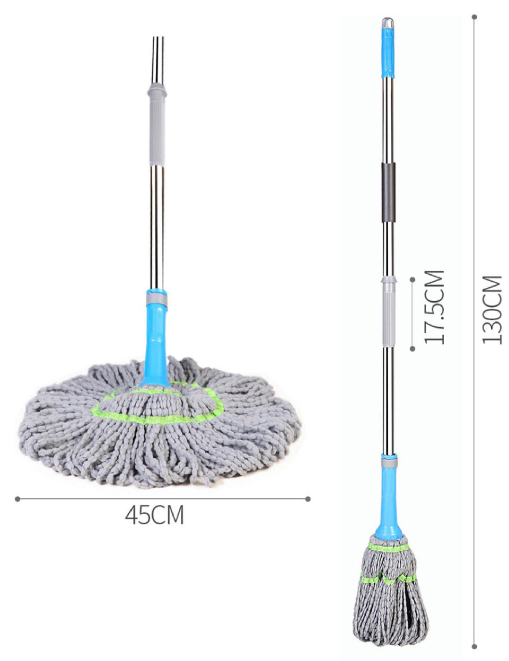 Serpillière ronde à torsion automatique, outil pratique pour essuyer les fenêtres à presser à la maison, nettoyage ménager, tampons de sol