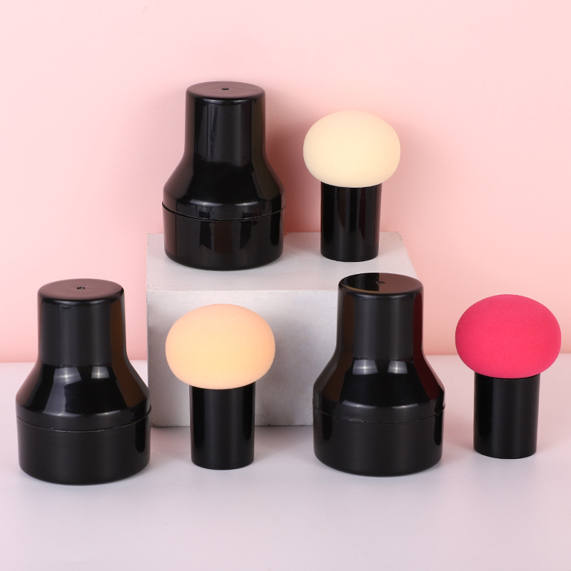 Brocha cosmética para polvos, cabeza redonda, mango en forma de seta, base de maquillaje, esponja, corrector, herramienta de belleza suave, seca y húmeda
