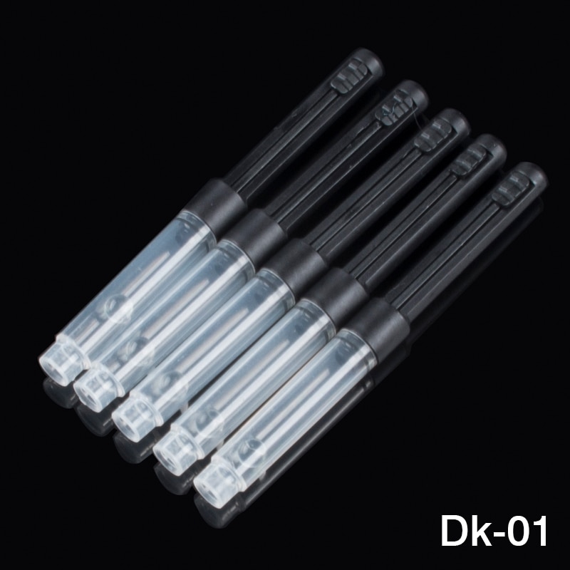 5PCS Plastic Transparent Tube Body Fountain Pen Converter Taking Ink Cartridges Refills Push Pull Style 65mm Price