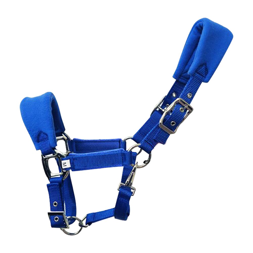 Correa de forro polar acolchada de doble capa para caballo, práctica, gruesa, ajustable, duradera, protectora, varios tamaños, accesorios: Blue M