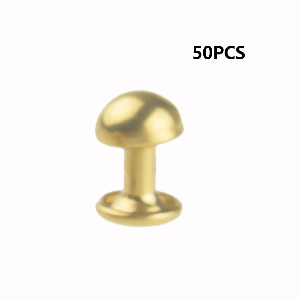50 pcs Double Rivet Leathercraft Sewing Accessories DIY Leather Hanfcraft Tool Accessory: 4
