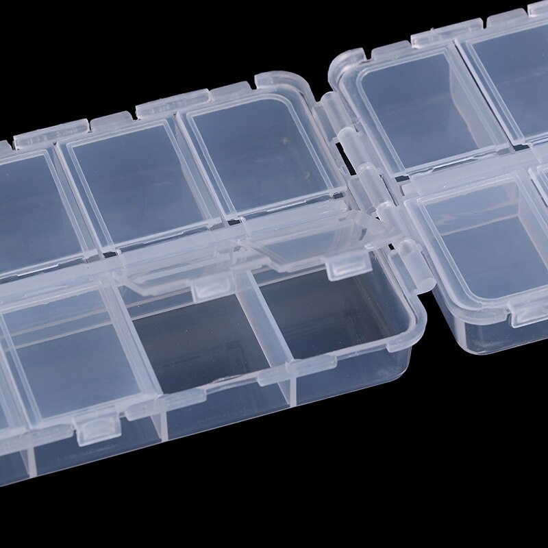 16.6*9.7*4.1cm Plastic 20 Compartments Fishing Tackle Box for Fishing Lures Baits Hooks Storage Case