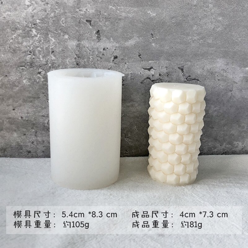 Olika bubblor ljus silikonform för handgjord skrivbordsdekoration gips epoxiharts aromaterapi ljus silikonform: Guld-