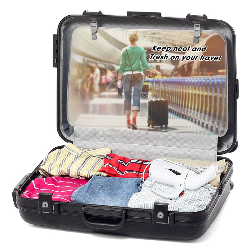 Hjemmestrygning mini håndholdt hængende strygemaskine damp håndholdt tøjdamper tøj hurtigdamper med stofbørste