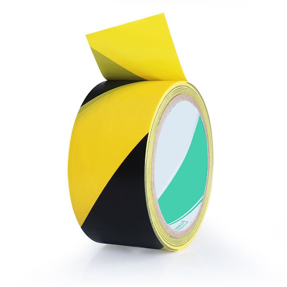 Warehouse Factory Waterproof PVC Caution Barrier Marking Safety Warning Tape: Yellow Black