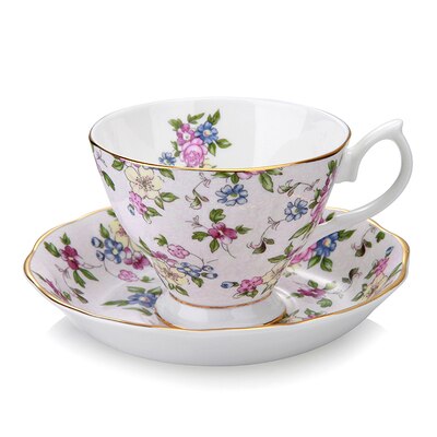 Sæt europæisk bone porcelæn kaffesæt beholder engelsk eftermiddag keramisk te kop sæt mælkekop sæt arrangør køkken tilbehør: 5