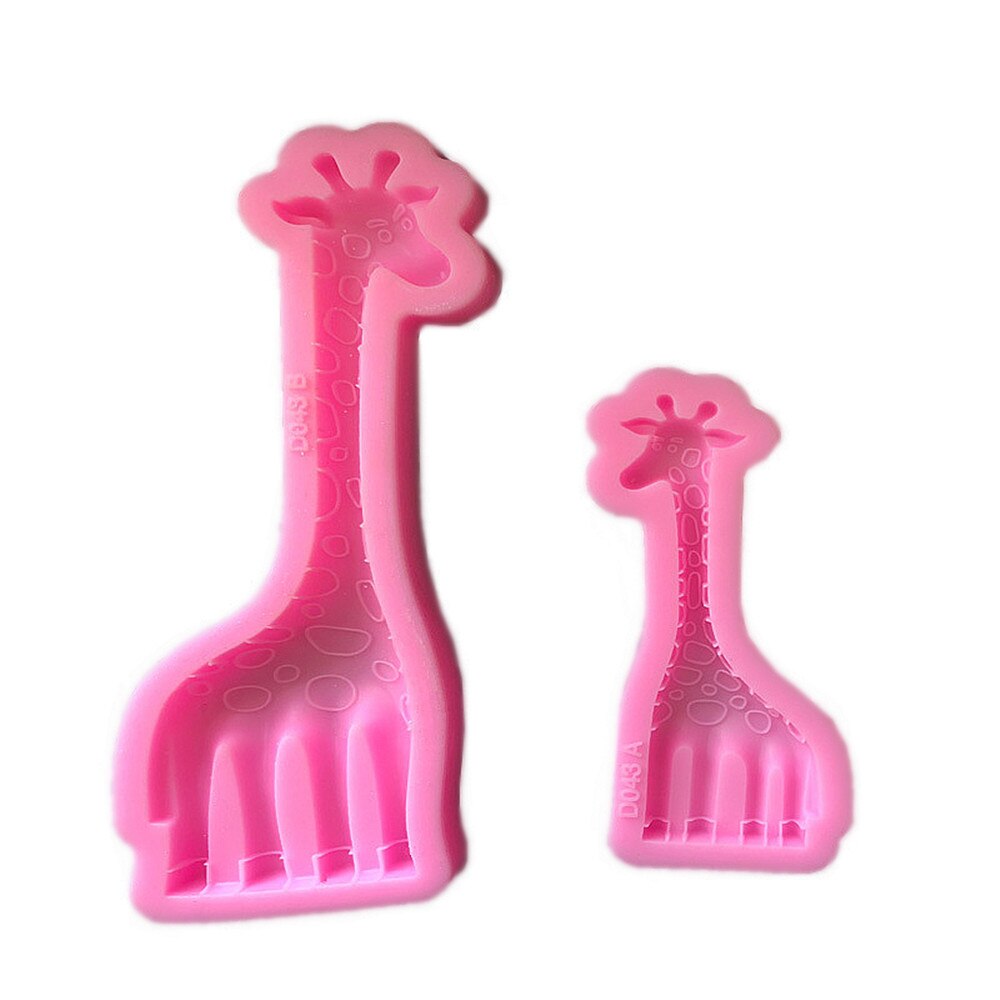 Cartoon Giraffe Chocolade Silicone Mold Fondant Cake Candy Mallen Koekjes Gebak Koekjes Mal Bakken Taart Decoratie Gereedschap Klei