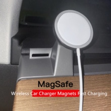 MagSafe wireless charger for Apple 12 iPhone Tesla Car Bracket Styling Mount Stand GPS Display Bracket For Tesla Model3