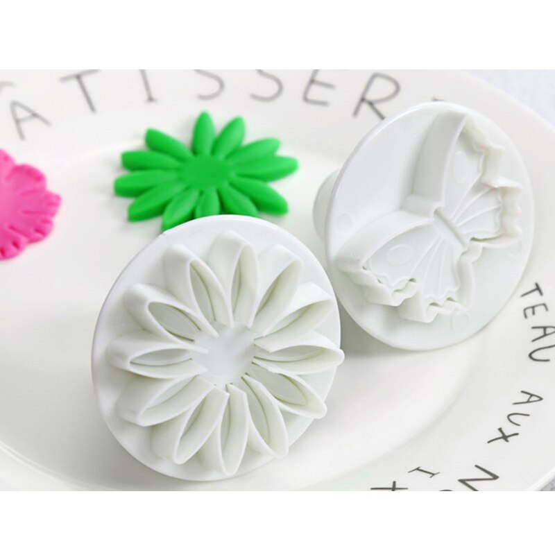 33 stk sukkerkage dekorationsværktøj blomstersæt stempelkuttere fondant kage småkageværktøj kageform bagetilbehør køkken