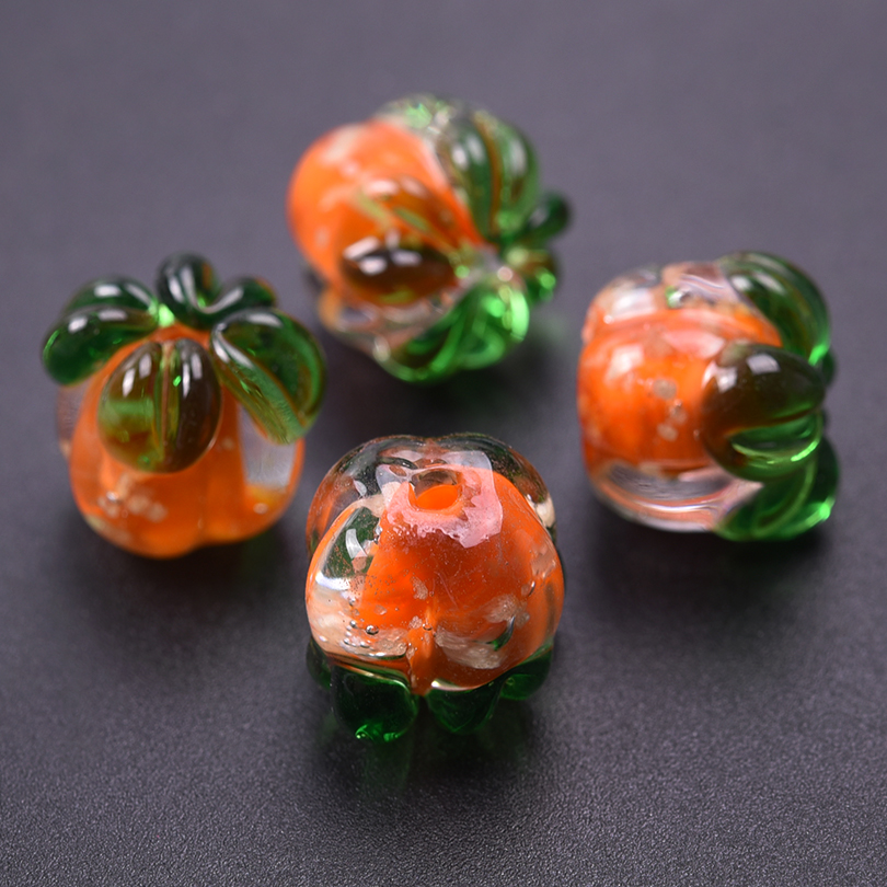 Fargerike 10 stk. glass jordbær persimmon druer perler spacer charms fruktperler øredobber tilbehør glass gjør-det-selv smykker armbånd: Himmelblå