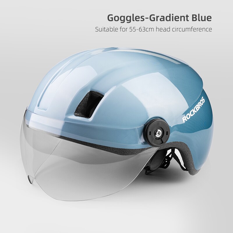 Rockbros Elektrische Fiets Helm Mannen Vrouwen Mtb Racefiets Helm Met Bril Motercycle Veiligheid Helm Bescherming Fietshelm: MT-095BW
