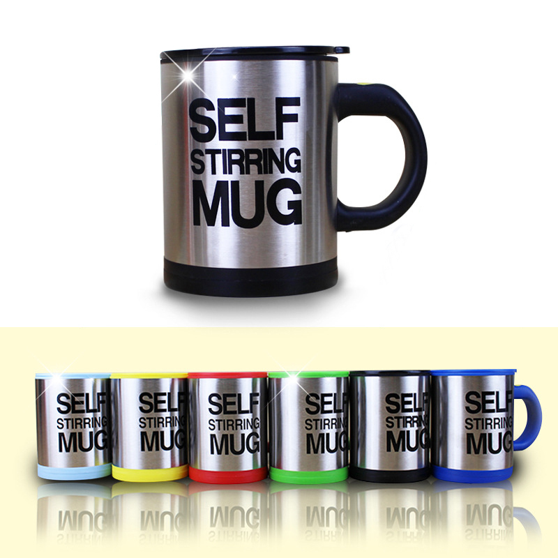 400 ML Self Stirring Mug Double Insulated Automatic Electric Coffee Cups Tea Milk Mixing Drinking Cup with Lid for Office Home