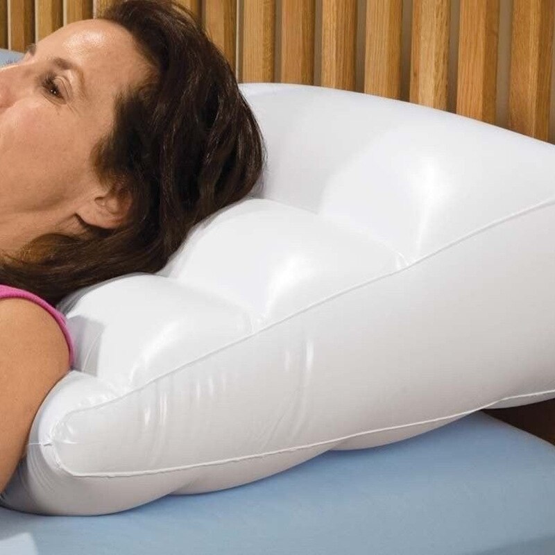 Almohada de cuña inflable útil, almohada de Reposapiés de viaje portátil, almohada en forma triangular, tren, niños, cama, soporte de descanso
