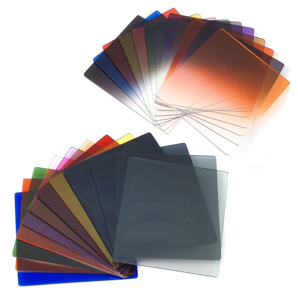 Fotografie Filter kombination 24 stücke Platz Voller + graduiert Filter einstellen + 9 Größe Adapter Ring Filter Halfter für cokin p serie
