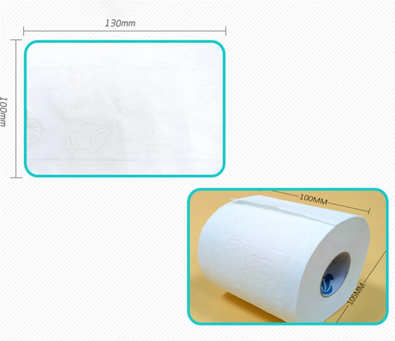 10 ruller blødt toiletpapirrullepapir 4 lag husholdningsrullepapir uden supplerende ikke-lugt hjem badeværelse køkken tilbehør