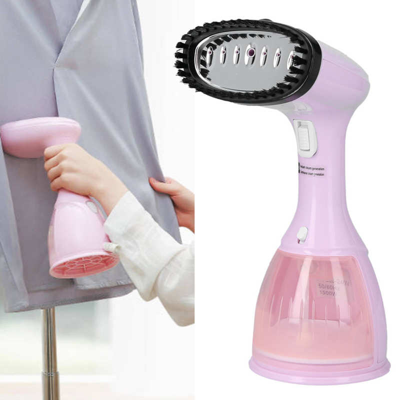 Ironing Machine 1500W Garment 280ml Hand-Held Iron Steam Machine Pink EU 220-240V Steam Wrinkle Remover