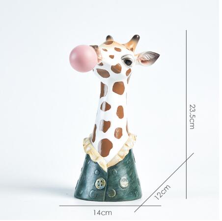 Moderne Dierenkop Hand Schilderen Giraffe/Zebra/Beer/Panda Hars Succulent Vaas Bloempot Planten Plant vazen Mand: VIP Deer
