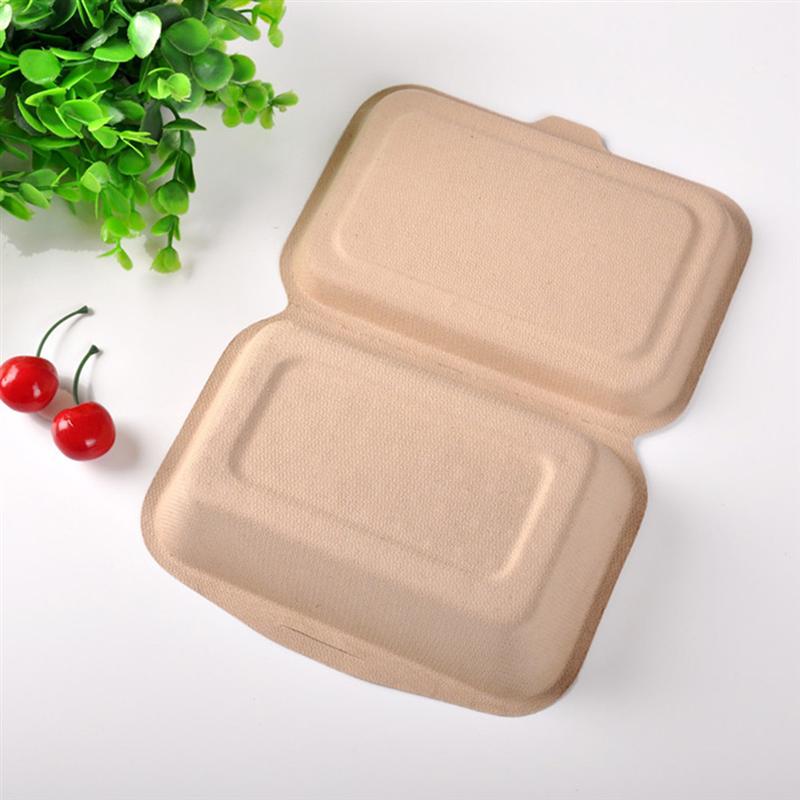 50 Stuks 600 Ml Wegwerp Hamburger Verpakking Papier Voedsel Afhalen Box Lunch Doggy Dozen Voedsel Maaltijd Prep Containers