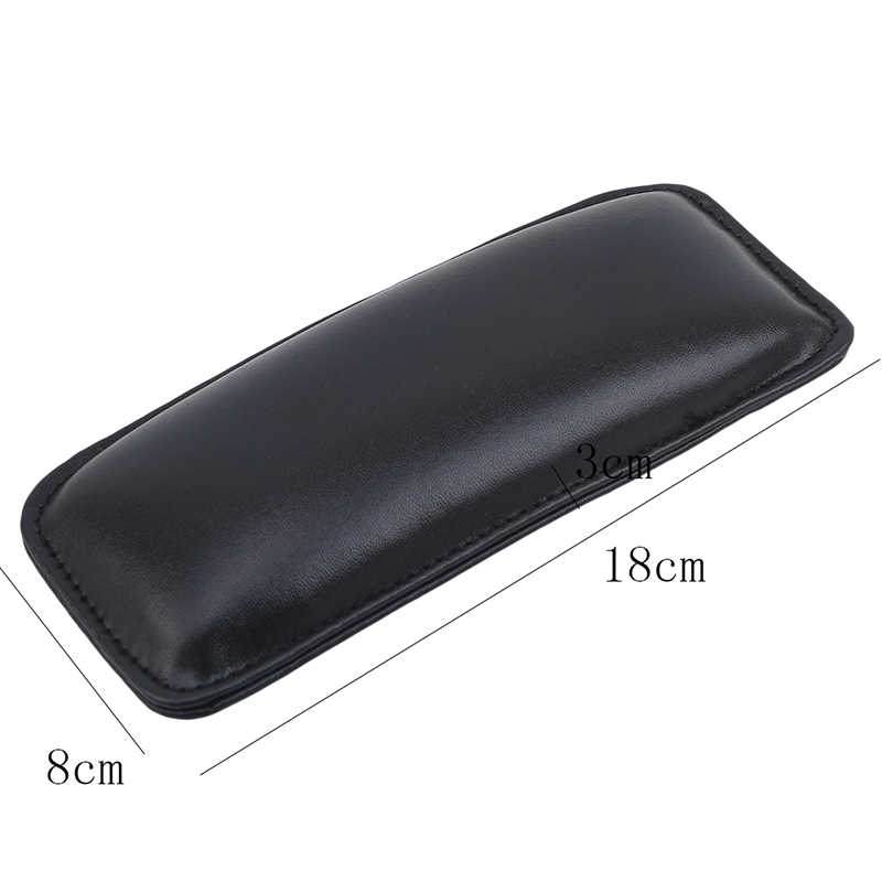Rodillera negra para coche, rodillera de cuero para Interior de coche, cómoda espuma viscoelástica Universal