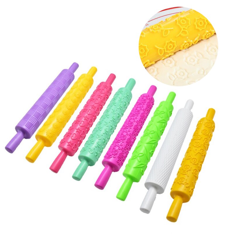 Rouleau à pâtisserie en plastique avec motif, accessoires de cuisine, pâtisserie, pâtisserie