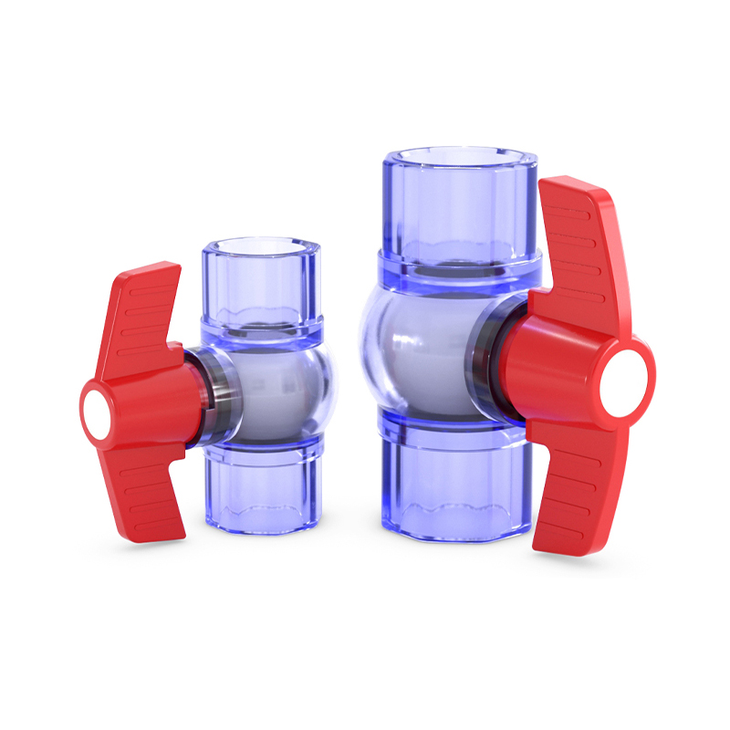 PVC transparent ball valve valve switch gate valve water valve aquarium 20 fittings 25 fish tank 4 minutes 6 minutes 1 inch