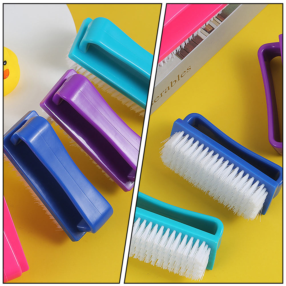 4 pezzi spazzola per unghie pulizia polvere kit pedicure domestico macchia per unghie kit artistici strumenti per manicure lavasciuga utile