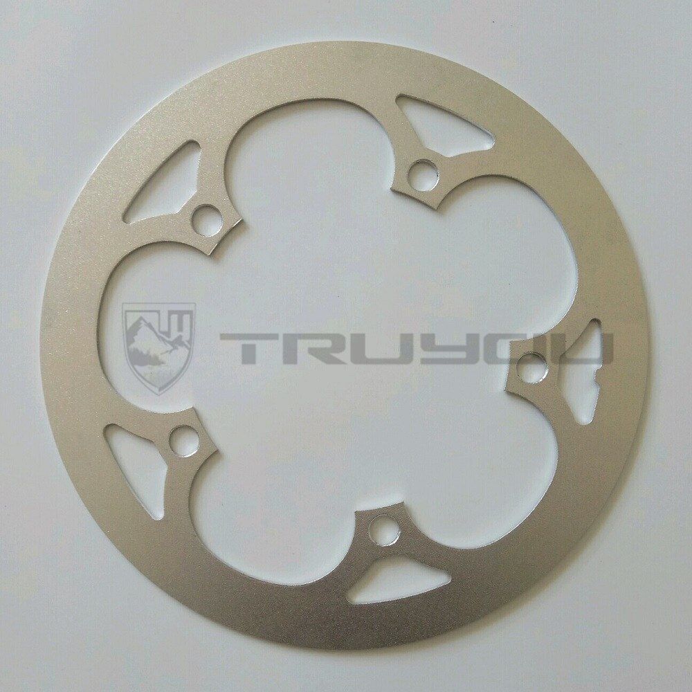 TRUYOU 130 BCD Chain Wheel Guard Folding Bike Chainring Cover Silvery Aluminum Alloy Road Bicycle Protective Plate