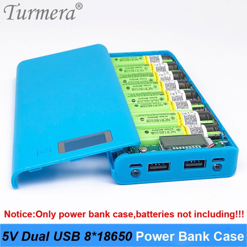 корпус для повербанка 5V Dual USB 8*18650 Power Bank Battery Box Mobile Phone Charger DIY Shell Case Suggest