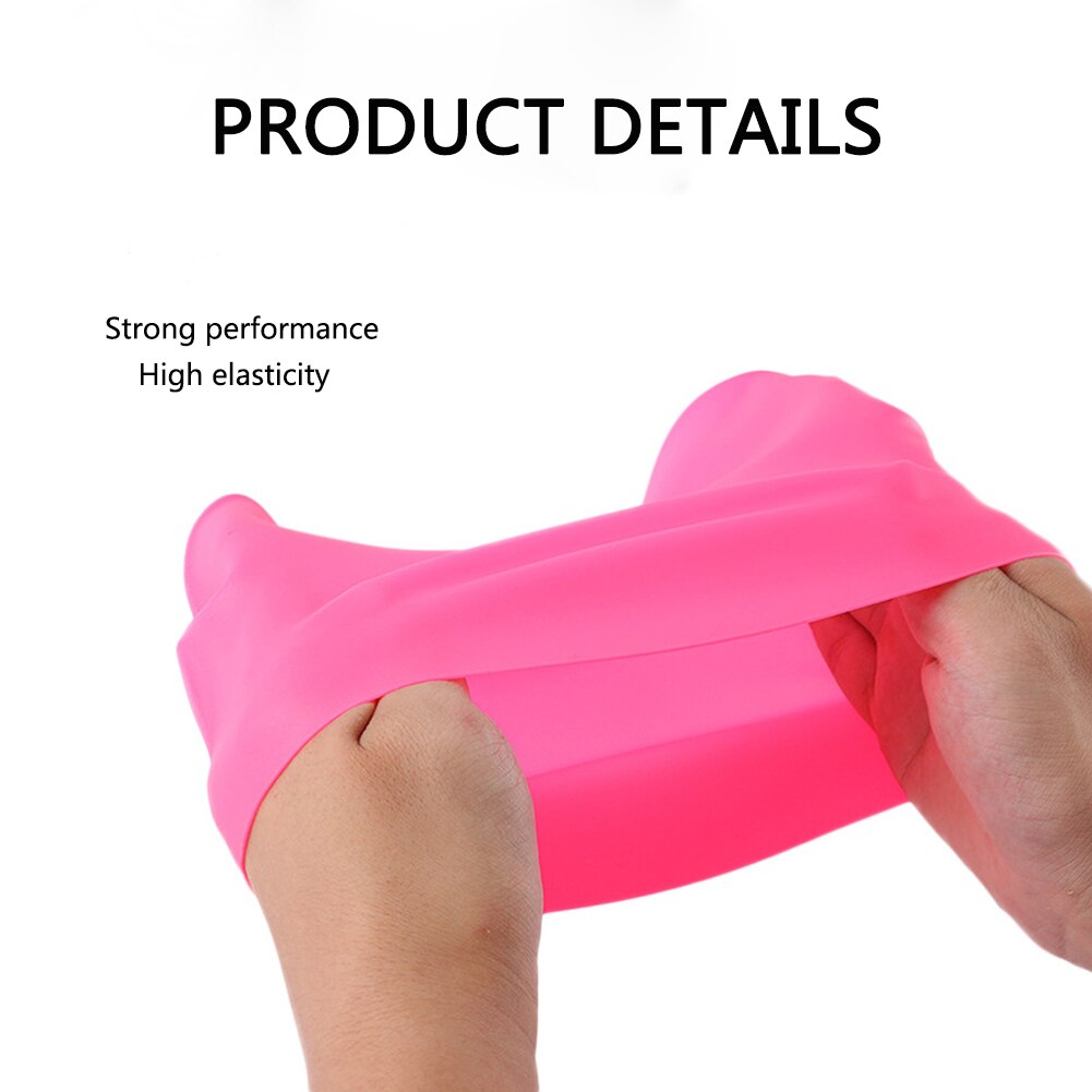 Cuffia da piscina impermeabile per capelli lunghi da donna cuffie da nuoto per adulti cuffie da nuoto proteggi l'orecchio cappello da immersione in silicone Badmuts di grandi dimensioni