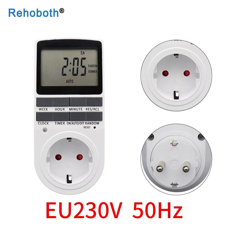 24 Hour Cyclic Electronic Digital Timer Switch EU UK AU US BR FR Plug Kitchen Timer Outlet Programmable Timing Socket