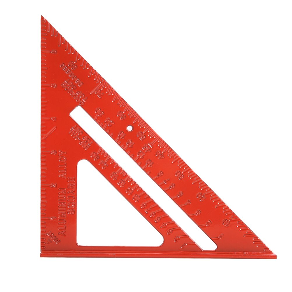 Aluminum Alloy 7inch Angle Ruler Metric Triangular Measuring Ruler Woodwork Speed Square Triangle Angle Protractor Trammel Ruler
