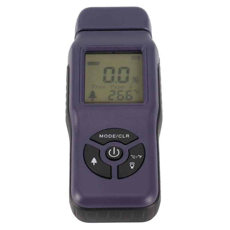 Handheld Digital Wood Moisture Meter Portable LCD Display Wood Humidity Tester Indoor mini Child environmental test 2%-70%: Purple
