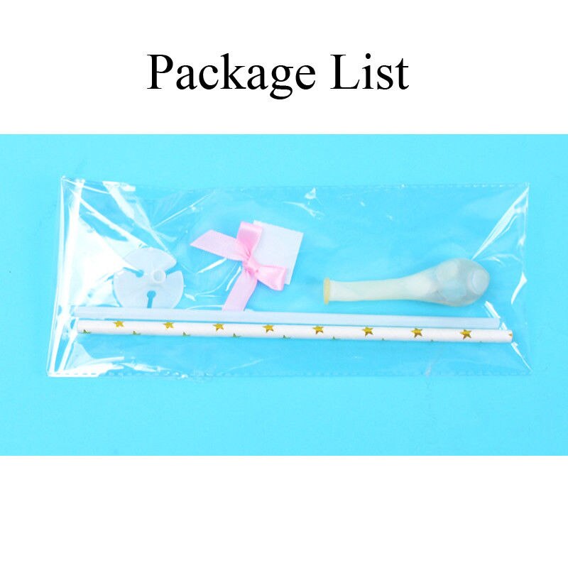 Dessert Birthday Mini Cake Topper Insert Latex Straw Ribbon Balloon Confetti