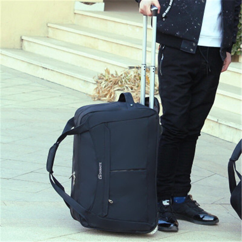 Wheel Luggage Trolley Bag Women Travel Bags Hand Trolley Unisex Bag Large Capacity Travel Bags Suitcase With Wheels: Small black