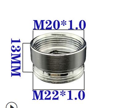 G3/4 G1/2 Brass Faucet Aerator Adapter 16 18 20 22 24mm Kitchen Faucet Fittings Water Purifier Plumbing Accessories: Male 22 to female 20