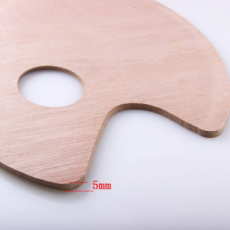 Elíptica pintado de madera de paleta de pintura gouache acrílico pigmento estudiante principiante suministros de arte