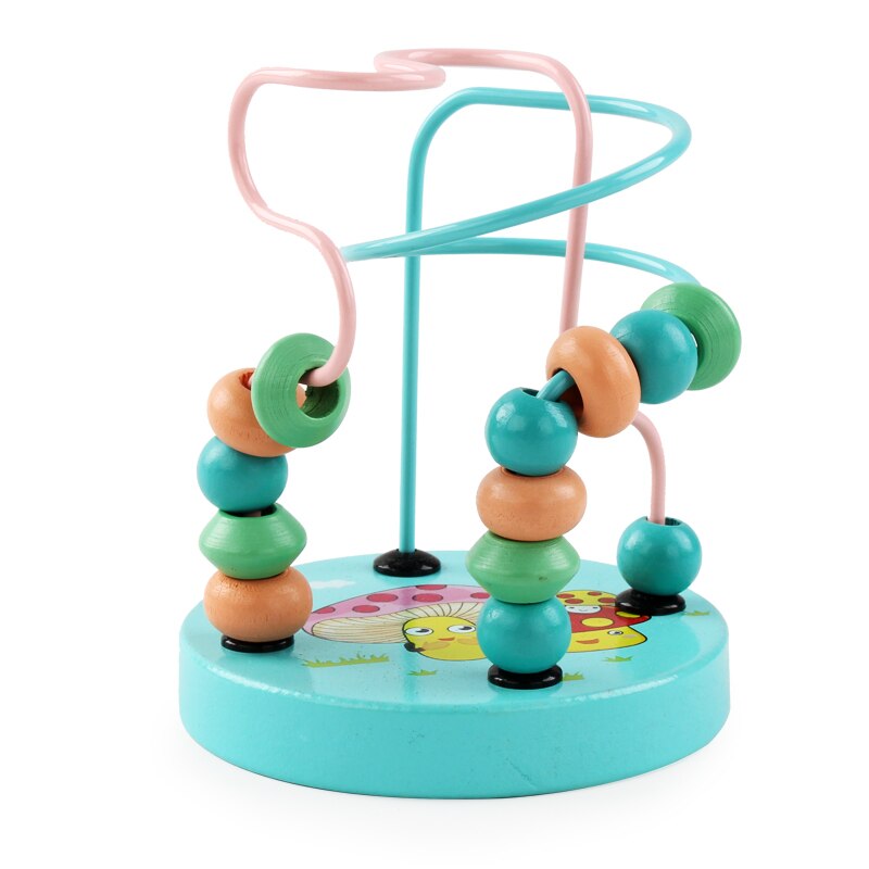 Cuentas alrededor de los macarrones, pulsera de cuentas para bebé de 6-12 meses, juguetes educativos para niño y niña de 1-2-3 años, de educación temprana: Verde claro