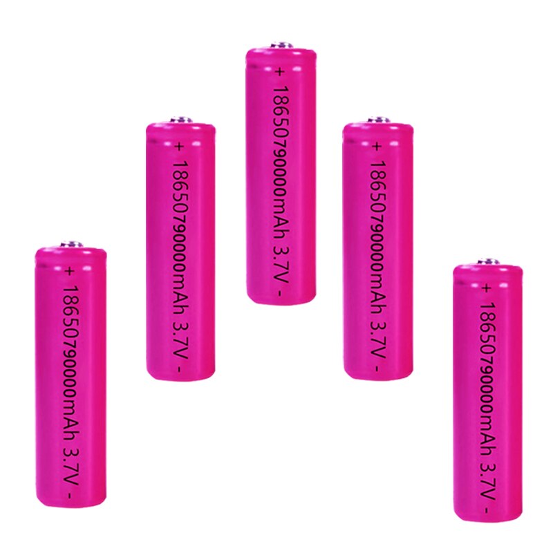 79000mAh 18650 BatteryCapacity Rechargeable Lithium Battery ICR Flashlight Headlight Lithium Ion Battery Electrical Charging: 5PCS Battery