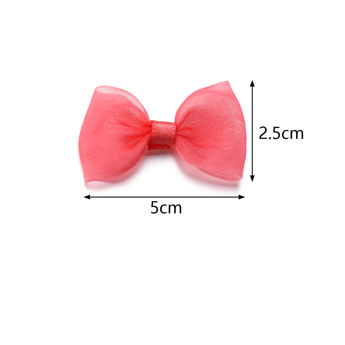 20 unids/lote lazos de cinta de satén 2,5 cm x 5cm lazo Multicolor pequeños lazos flor para manualidades accesorios de decoración para de Navidad