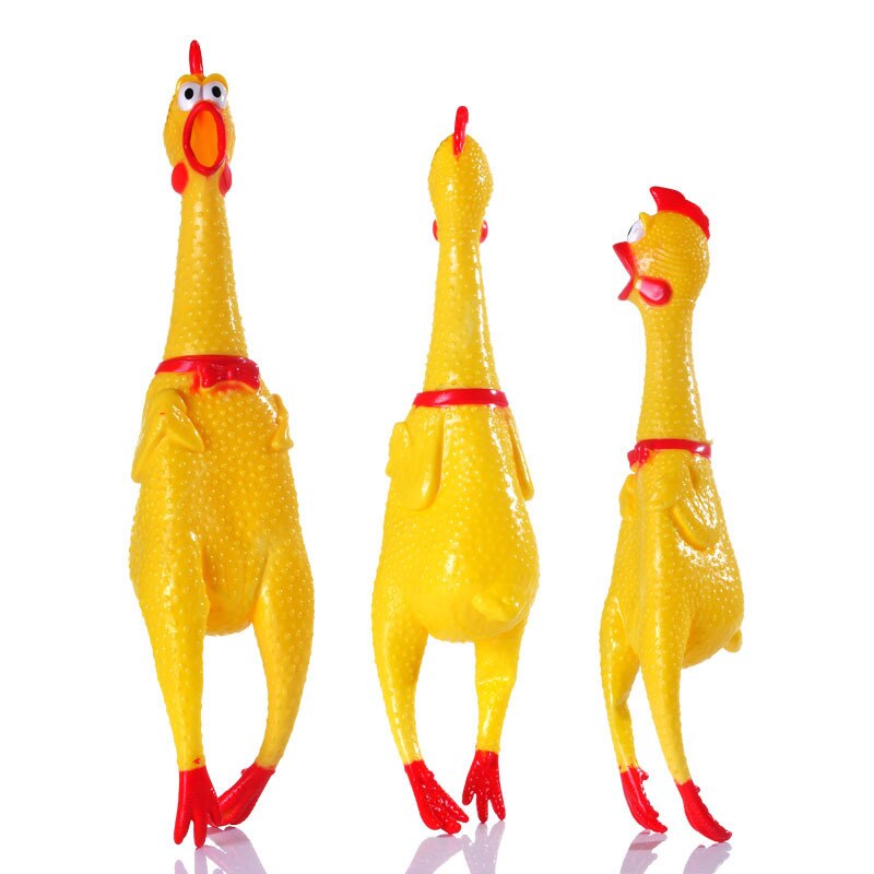 Huutava kana purista ääni lelu lemmikkieläimet koiran lelut tuote räikeä puristustyökalu squeak vent chicken: 17cm