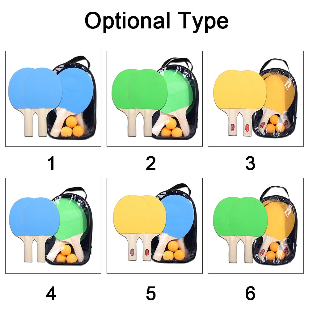 Lichtgewicht tafeltennis racket en ballen set krachtige korte steel tafeltennis paddle racket set sportuitrusting