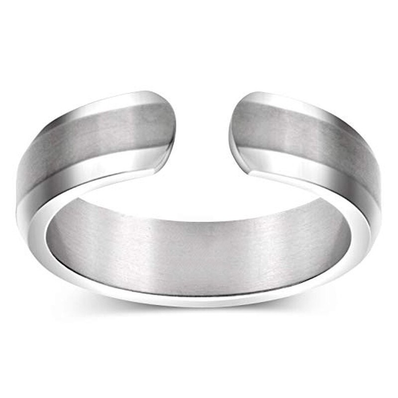 Unisex Matte Fertig Gesundheit Energie Einfache Einstellbare Öffnen Kupfer Überzogene Ringe für Arthritis Schmerzen Relief Hologramm Ring: Silver