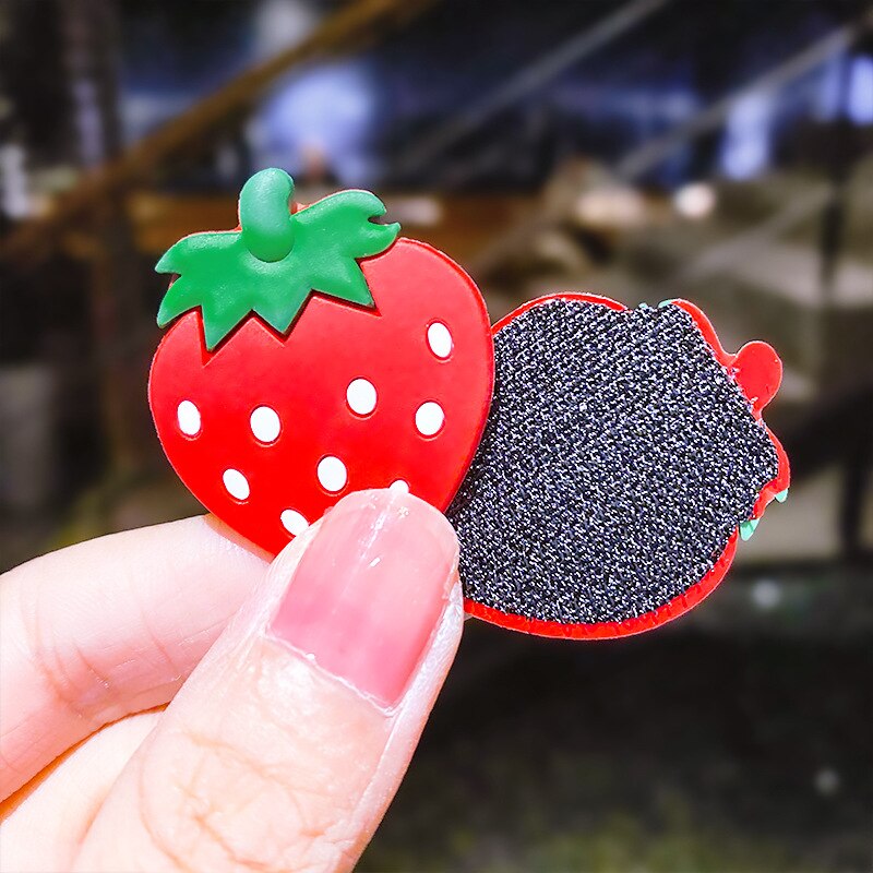 Obst Klett Haar Patch Mädchen Haar Pony Flecken Baby freundlicher Headwear Niedlich Klebrige Haar freundlicher Haar Zubehör