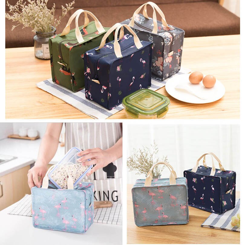 Tragbare Isolierte Thermische Kühler Bento Mittagessen Kasten Picknick Lagerung Tasche Tasche essen Mittagessen Taschen Isolierung Veranstalter Tote Zubehör