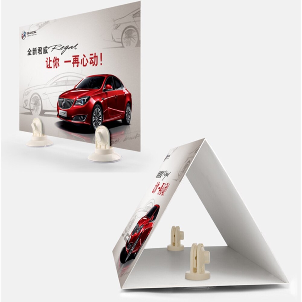 Ventosa blanca para techo de coche, soporte para 4s, tienda, publicidad, cartel Kt