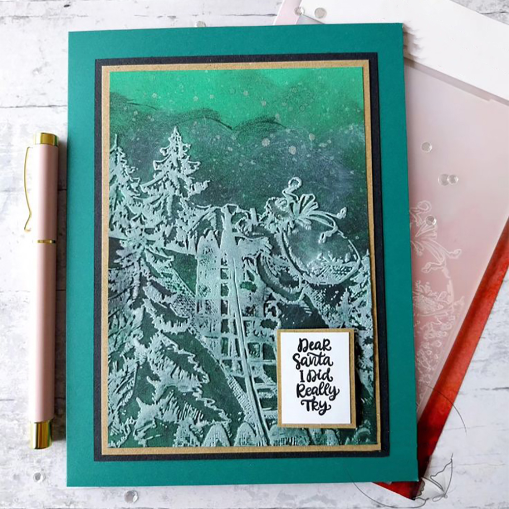 Trees 3D Embossing Folder Blooming Flowers Christmas Decorations Spider Web Background Patterns Templates Stencil For DIY Scrapb